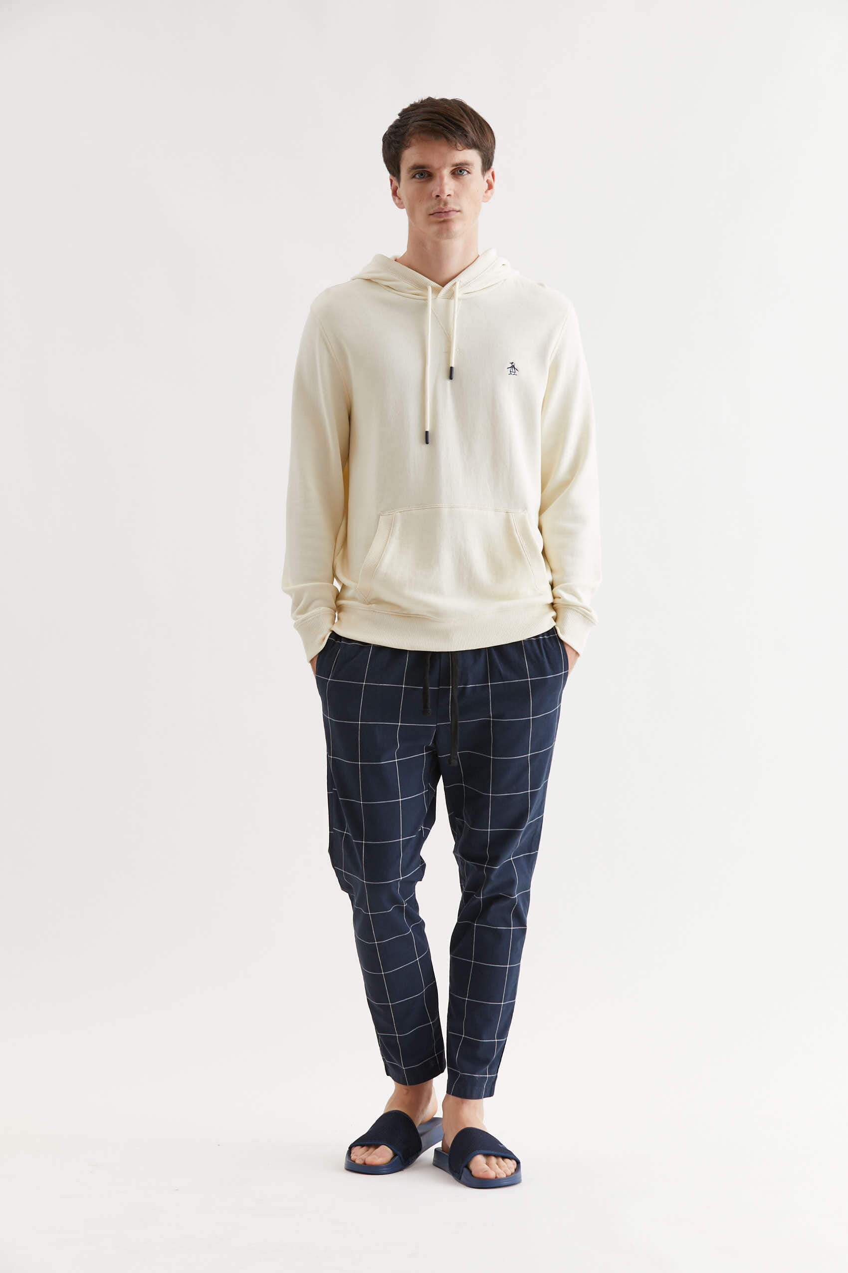 Pattern Cropped Chino Jogger