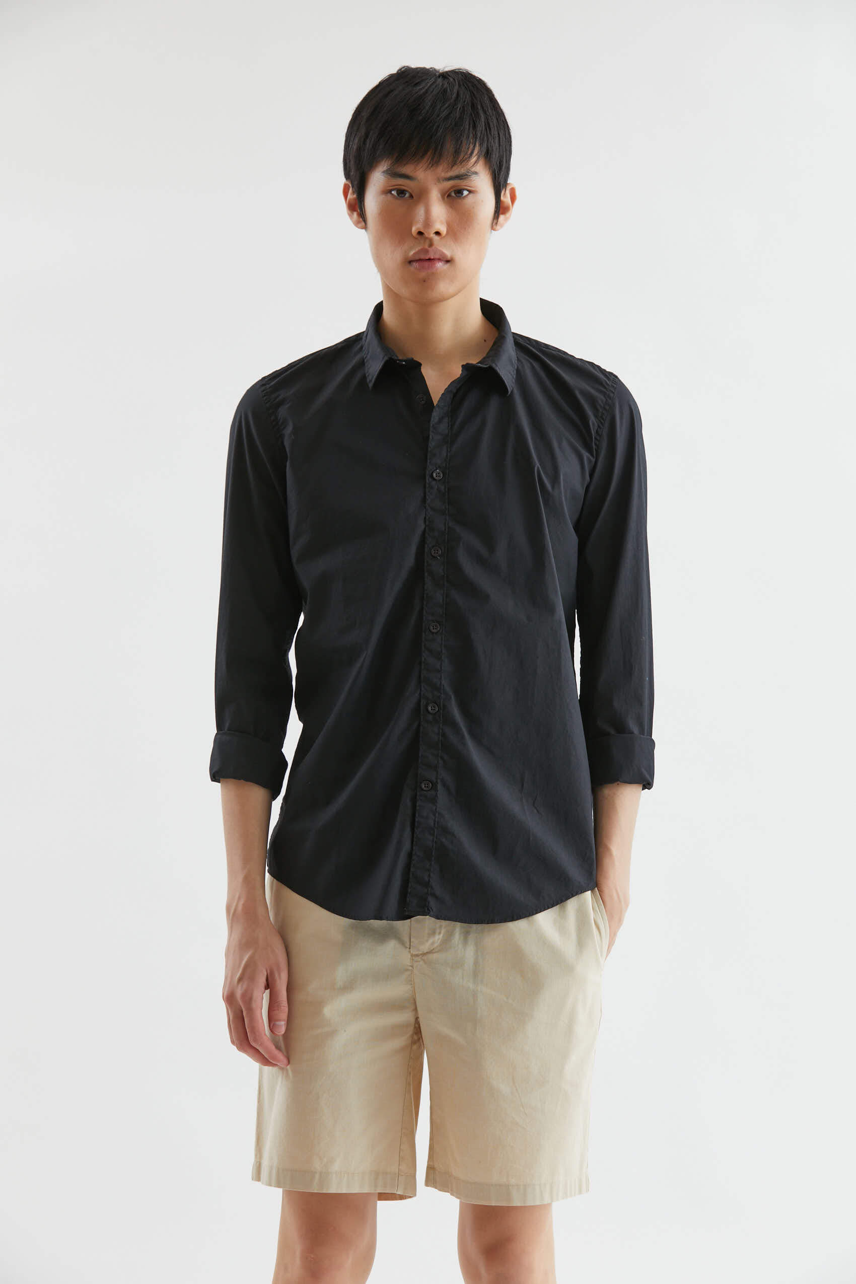 Ls Strech Solid Shirt