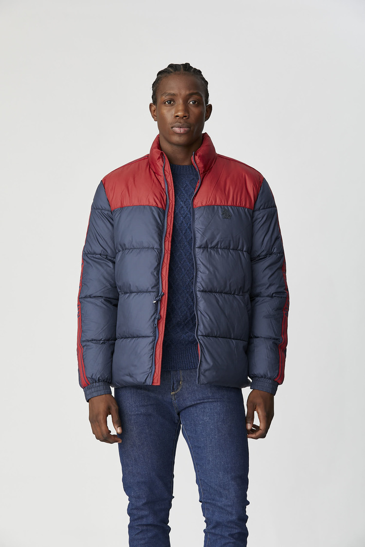 Color Block Wide Quilted Jkt