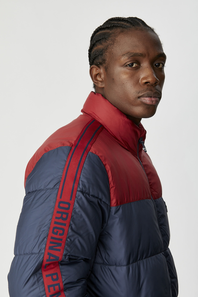 Color Block Wide Quilted Jkt