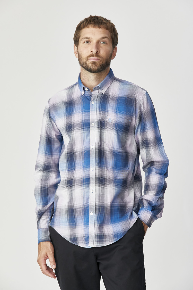Ls Double Layer Urban Plaid Shirt
