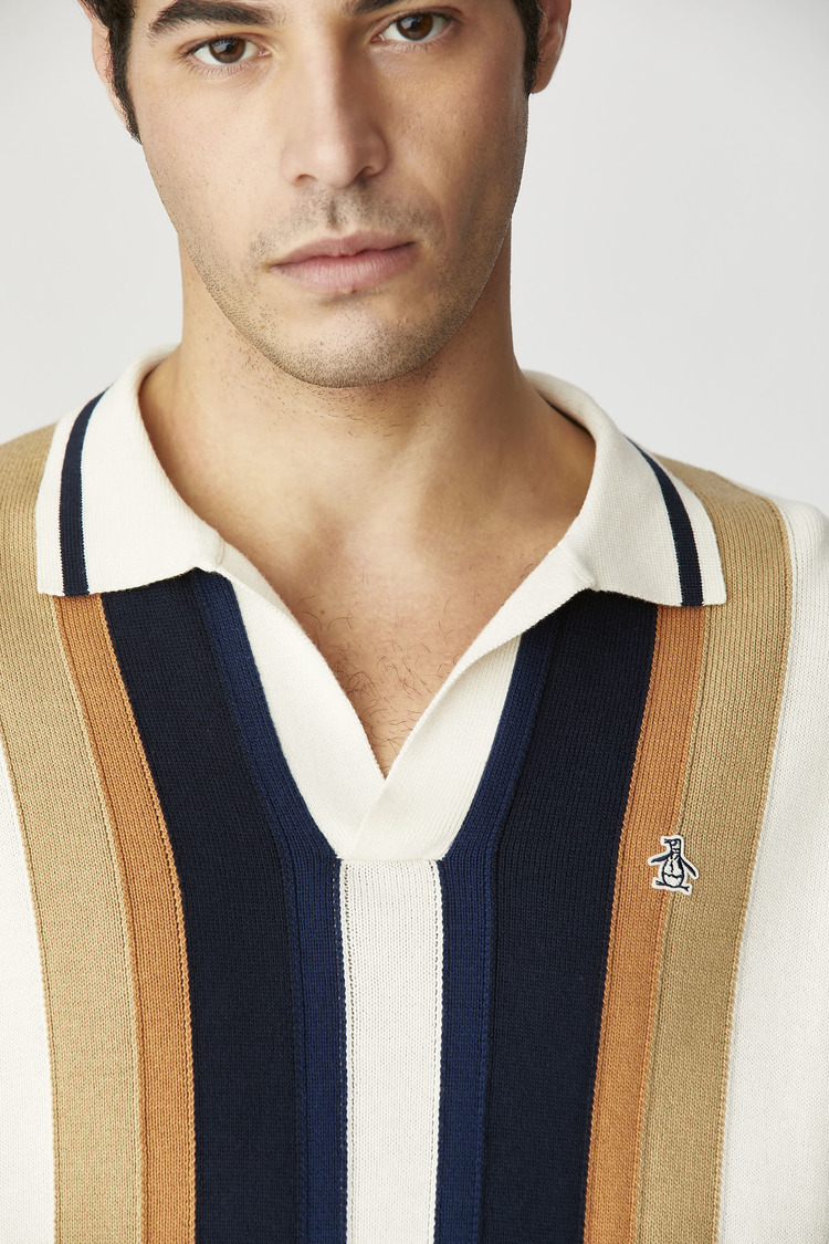 Ss Knitted Vertical Polo