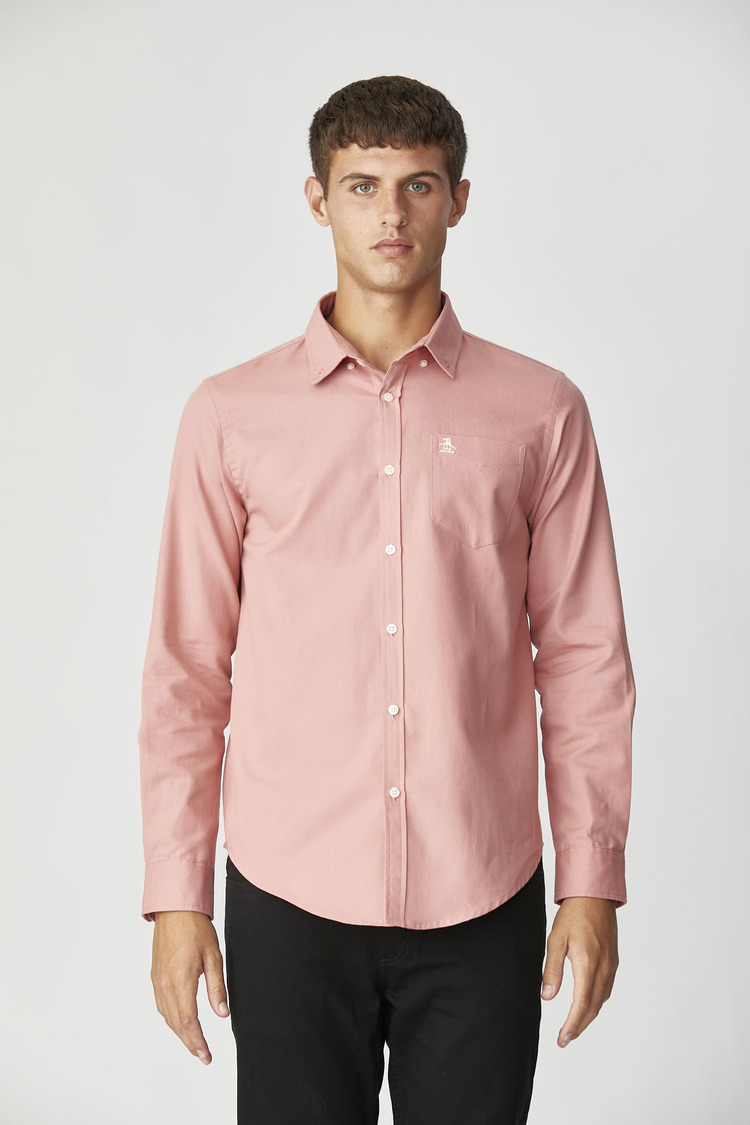 Ls Solid Oxford Bd W/Pkt Shirt