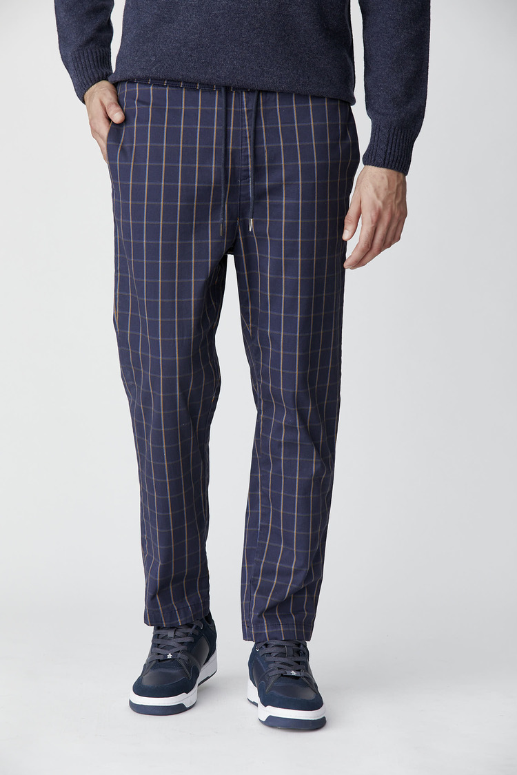 Cropped Pattern Jogger Chino