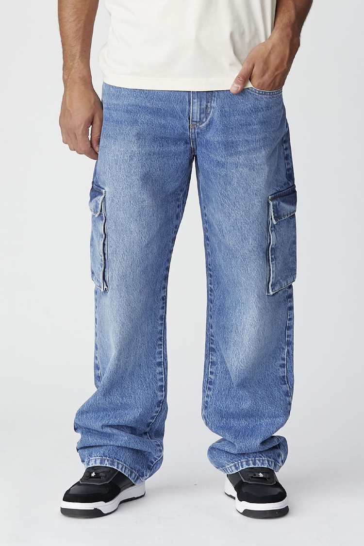 Regular Cargo Denim Grey Indigo