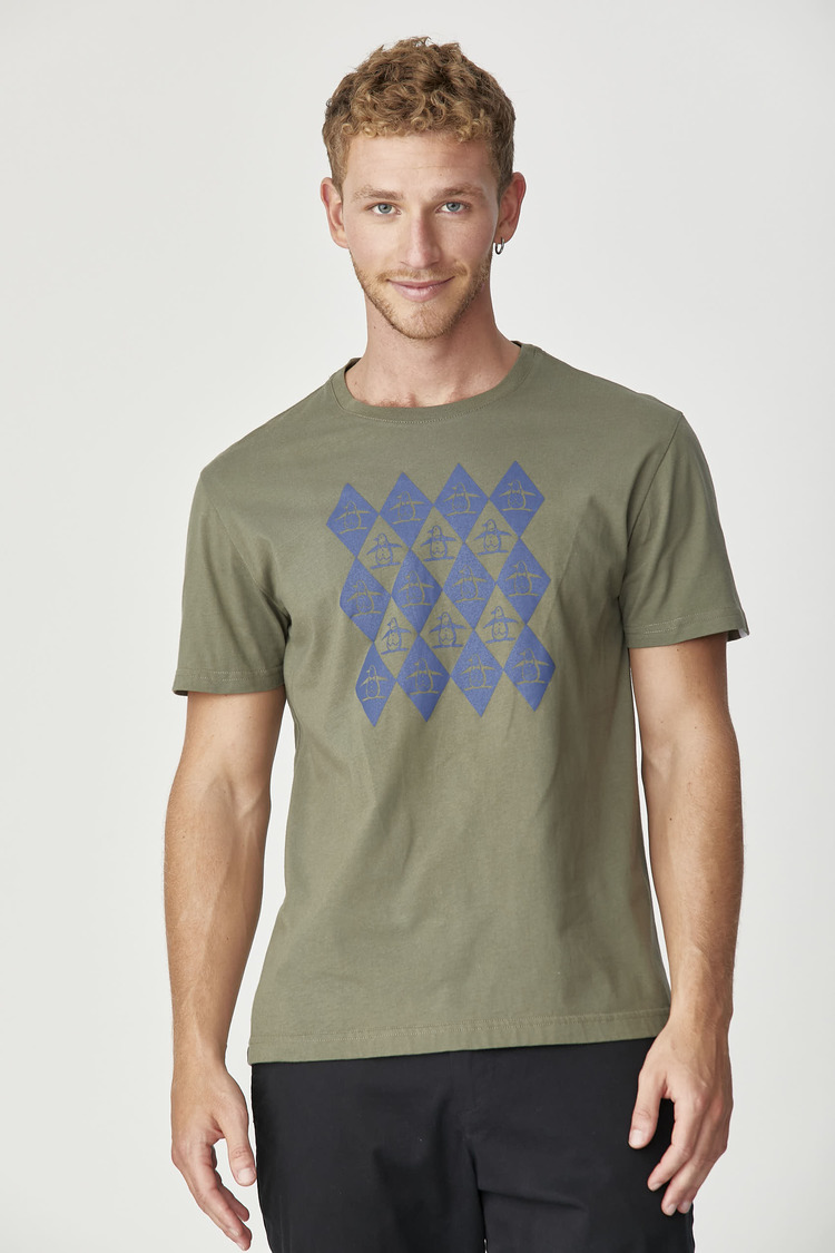 Ss Diamond Print Tee