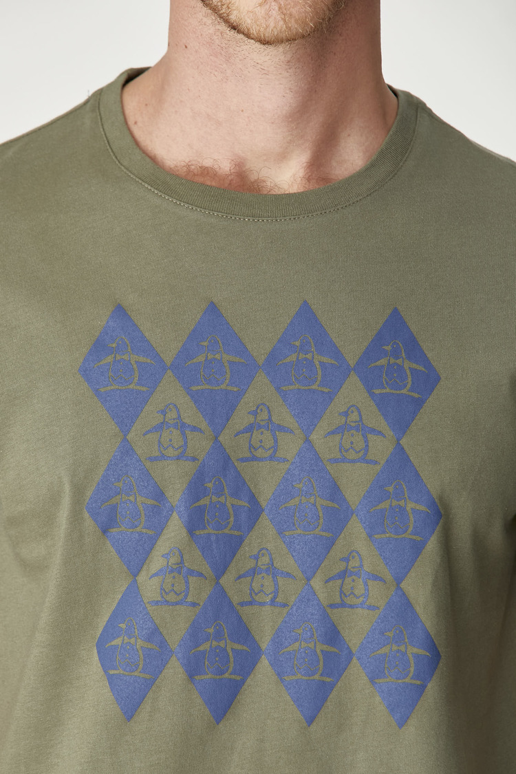 Ss Diamond Print Tee