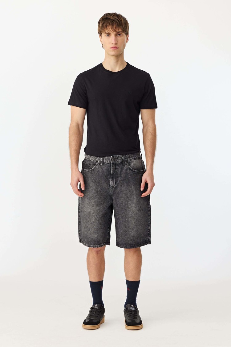 Denim Relaxed Short Graystone