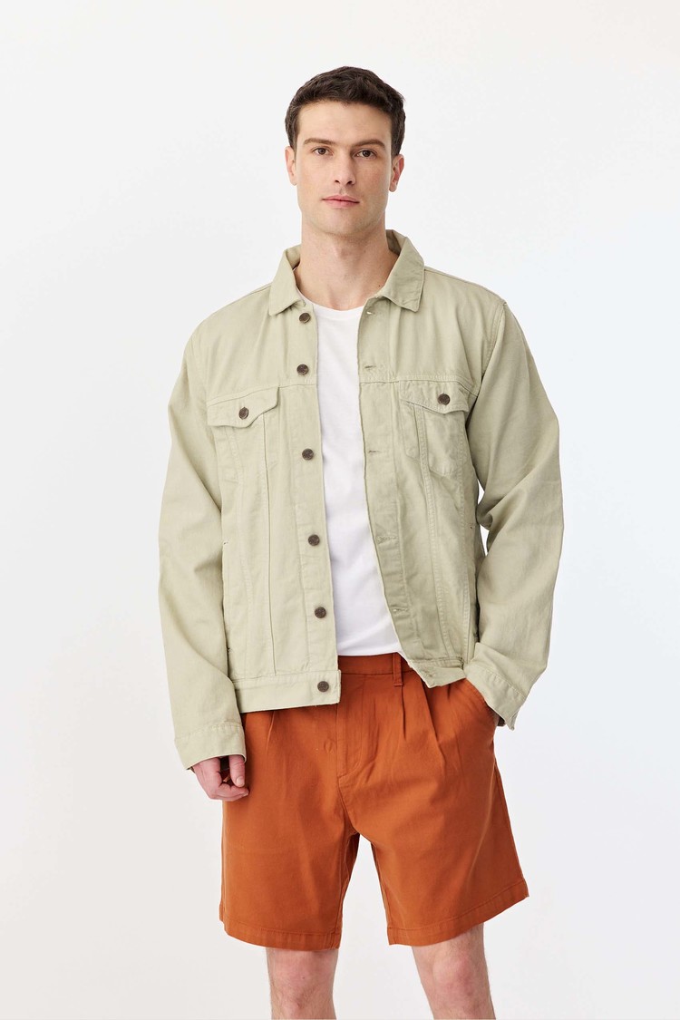 Twill Denim Jacket Agate Gray