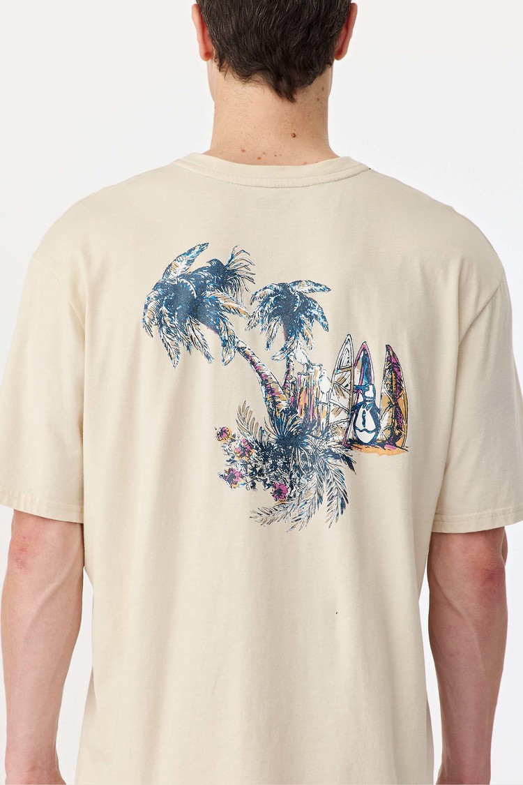 Ss Graphic Palm Over Tee