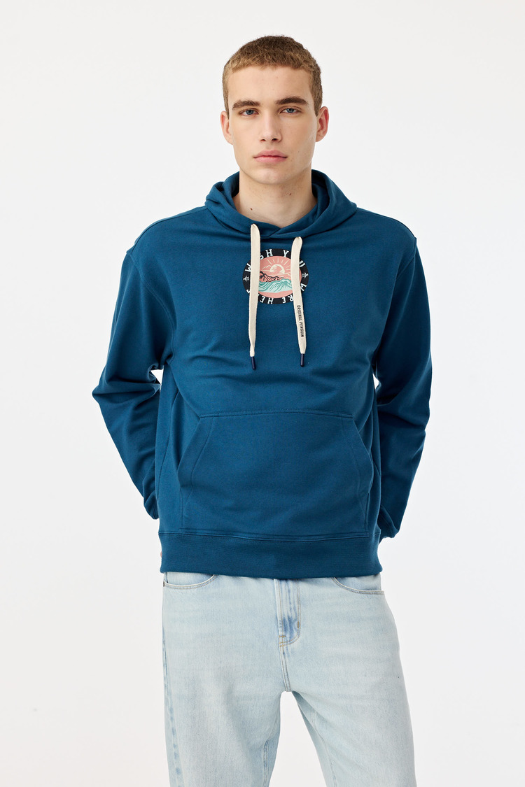 Ls Circle Logo Print Hoody