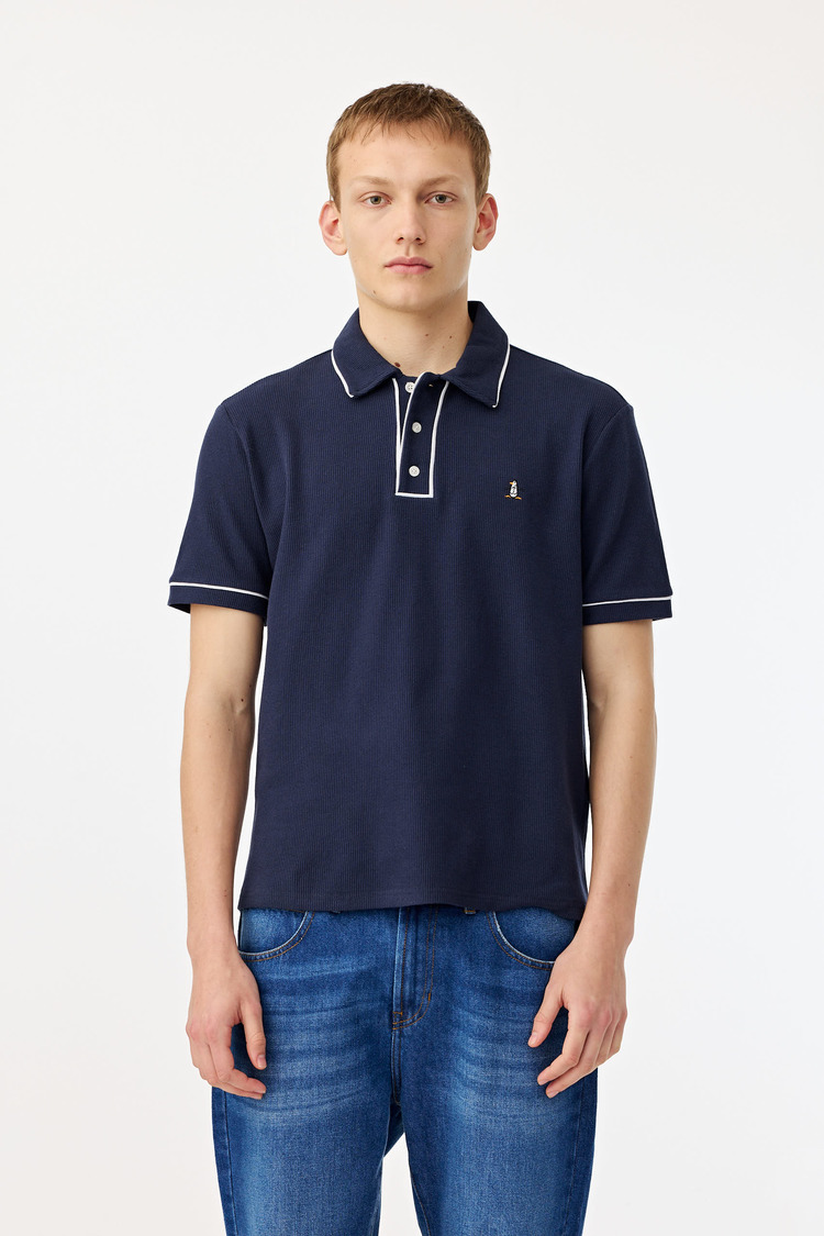 The Earl Cotton Mesh Polo