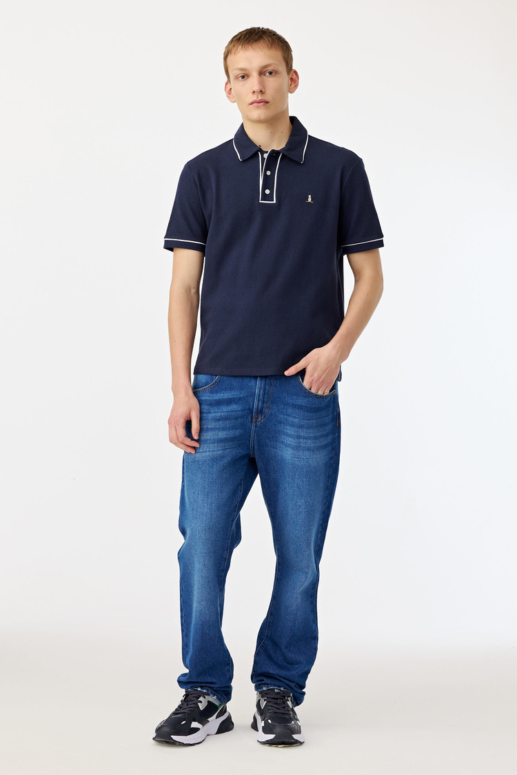 The Earl Cotton Mesh Polo
