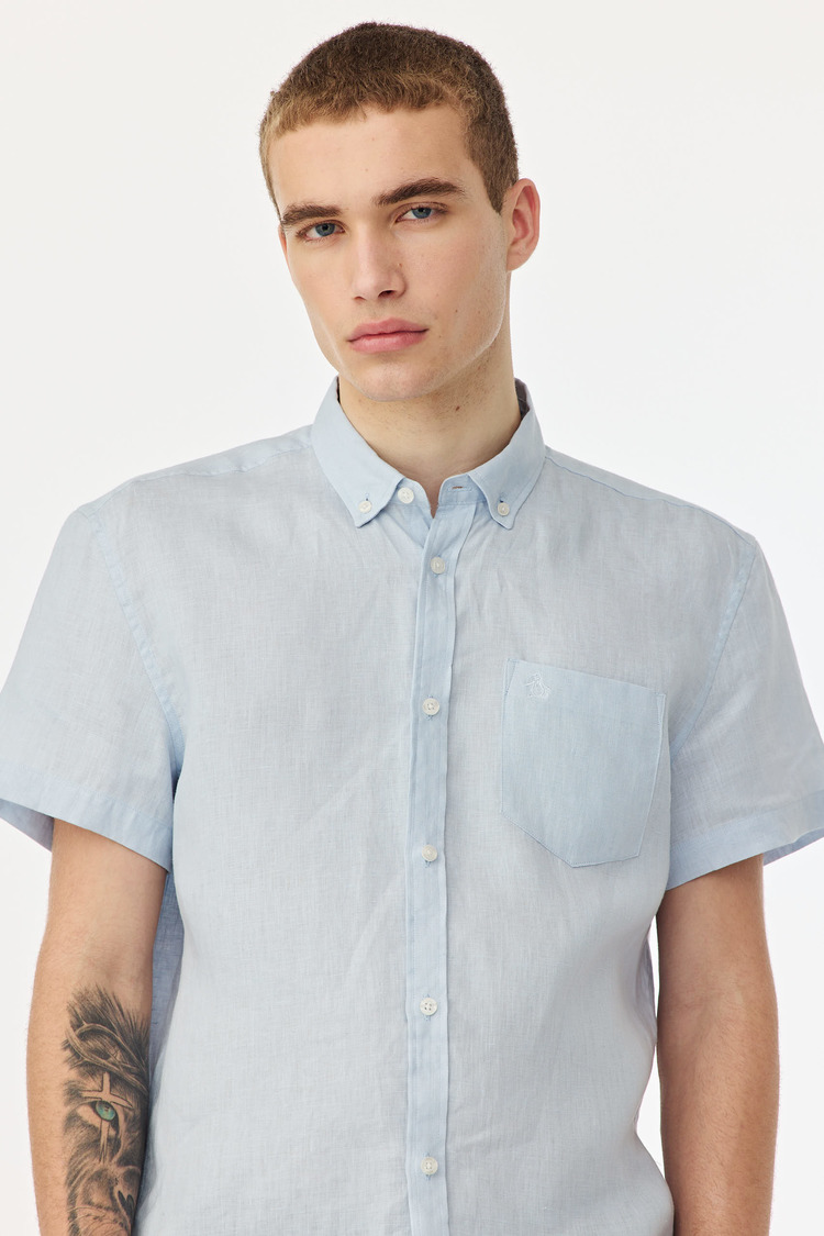 Ss Washed Linen Shirt B/D