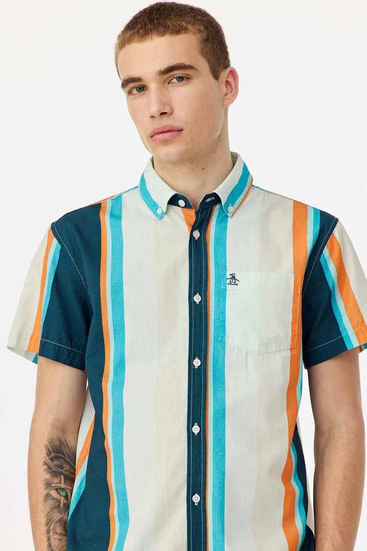 Ss Color Stripe Shirt