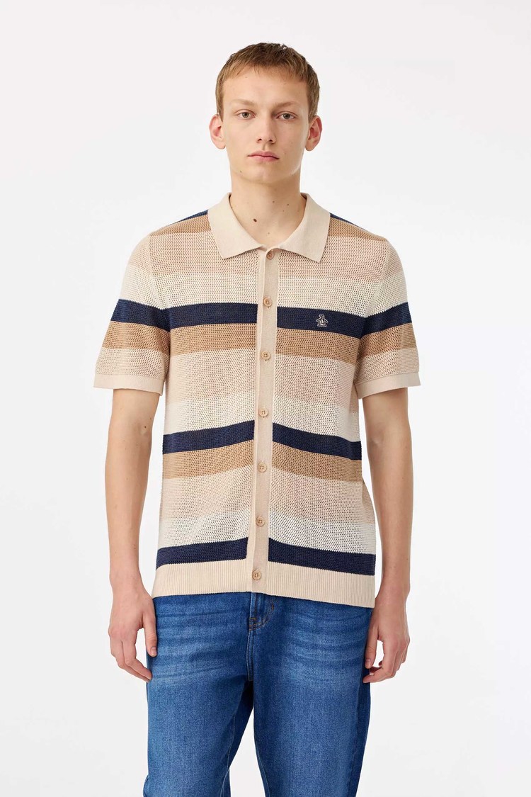 Ss Knitted Stripe Shirt