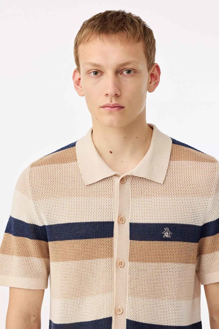 Ss Knitted Stripe Shirt