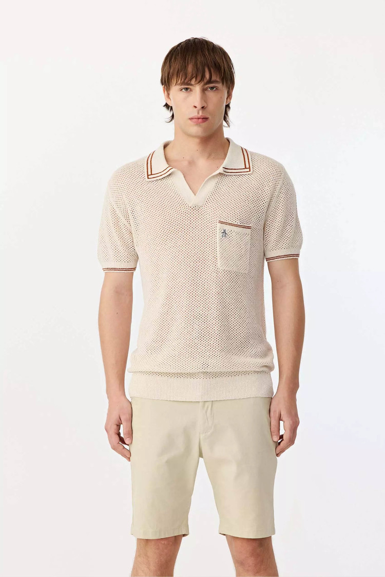 Ss Knitted W/Pkt Sweater Polo